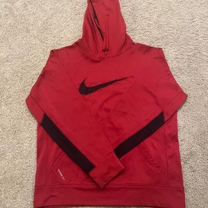 Nike Therma-Fit Red Swoosh Logo Hoodie